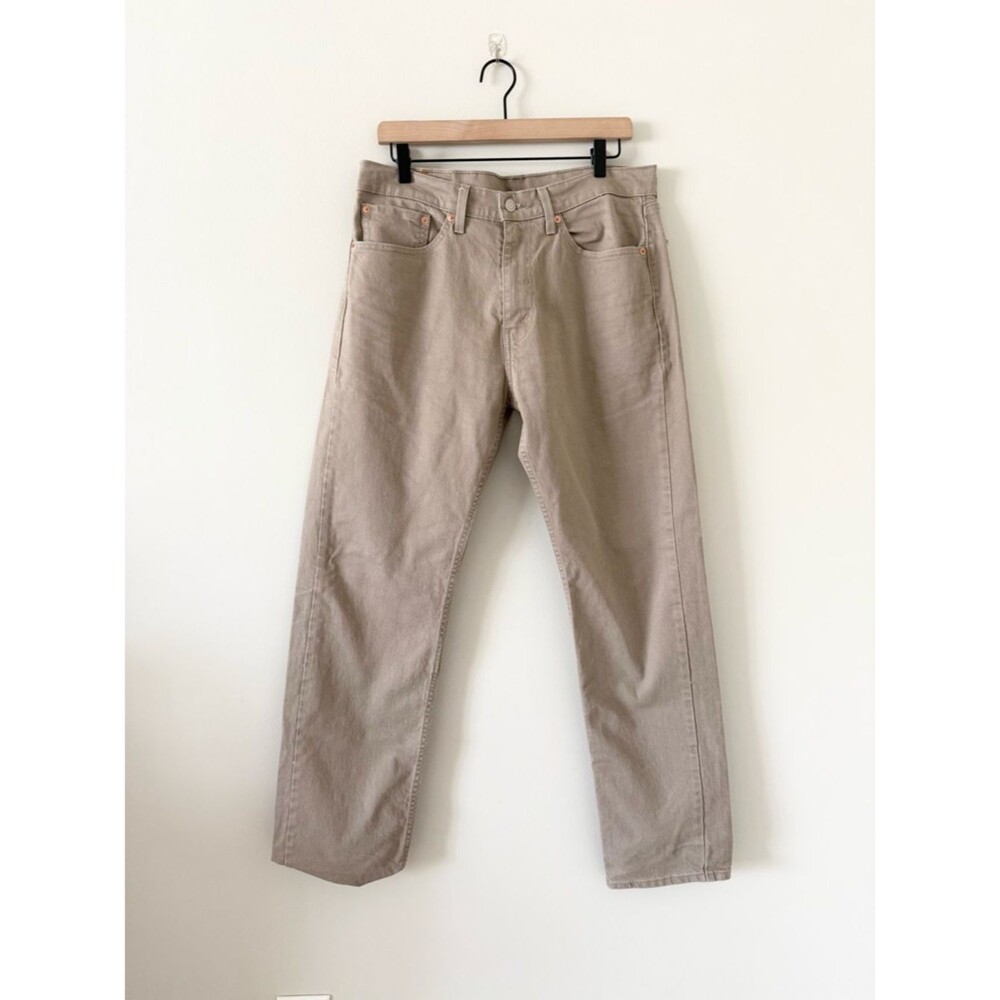 Levi’s 505 Classic Straight Fit Men's Jeans in Beige Size 33x32